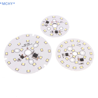 Mchy&gt; ใหม่ ชิปไดรเวอร์หลอดไฟ LED ทรงกลม 3W 5W 7W 9W 12W 15W AC 220V-240V SMD สีขาวอบอุ่น สําหรับหลอดไฟ