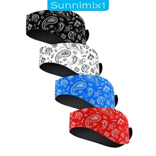 [Sunnimix1] ที่คาดผมว่ายน้ํา ลายน่ารัก สําหรับเด็ก 4 ชิ้น