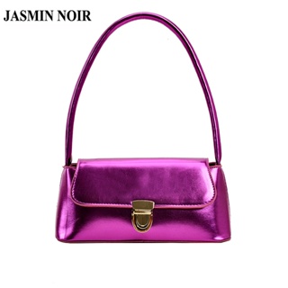 Jasmin NOIR กระเป๋าถือ กระเป๋าสะพายไหล่ แบบหนัง แต่งตัวล็อก แฟชั่นสําหรับสตรี