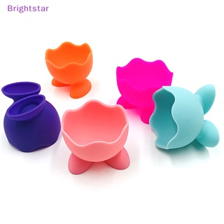 Brightstar ใหม่ ชั้นวางพัฟฟองน้ําแต่งหน้า ซิลิโคน รูปไข่ กันฝุ่น