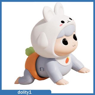 [Dolity1] ตุ๊กตาเด็กคลานไฟฟ้า พร้อมเสียงเพลง สําหรับเด็ก 6 ถึง 12 เดือน