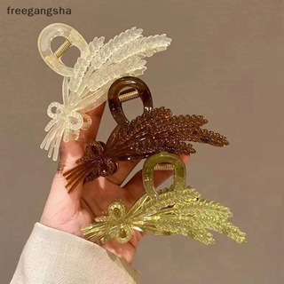 [FREG] Wheat Ear Acrylic Hair Crab Simple Line Penetrag Large Shark Clip Temperament Female Hairpin Hair Accessories Hair Claws FDH