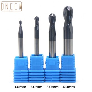 【ONCEMOREAGAIN】Ball Nose End Mill ​ 4Pcs Nitrogen Coated Tool Radius 1-4MM HRC50 Sharp Cutting