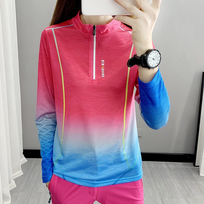 เสื้อแขนยาว แบบแห้งเร็ว ดูดซับเหงื่อ เหมาะกับใส่วิ่งกลางแจ้ง แฟชั่นฤดูใบไม้ผลิ และฤดูใบไม้ร่วง สําหรับผู้หญิง