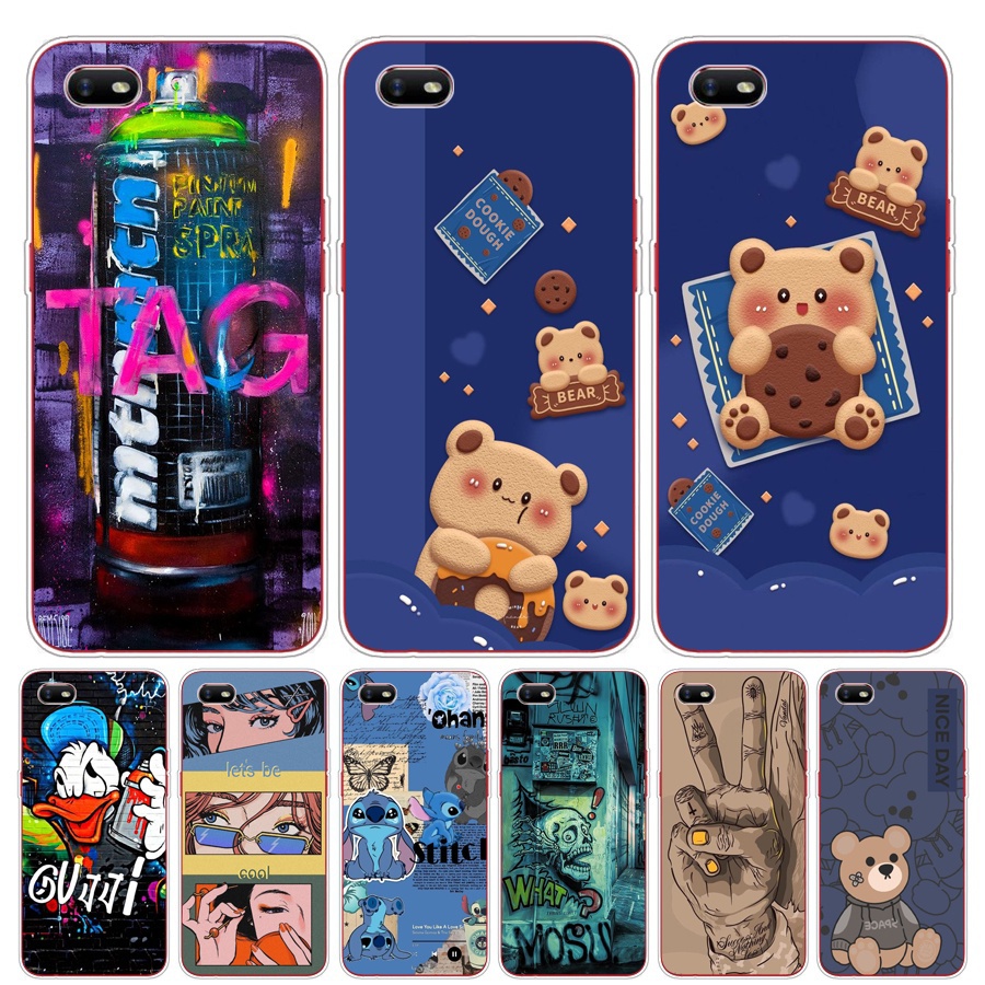เคสโทรศัพท์มือถือ ซิลิโคนนิ่ม TPU ลาย Lucu สําหรับ Oppo A1k A12 a12e A15