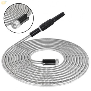 【VARSTR】Premium Metal Water Hose 25FT Lightweight &amp; Flexible Stainless Steel Garden Hose