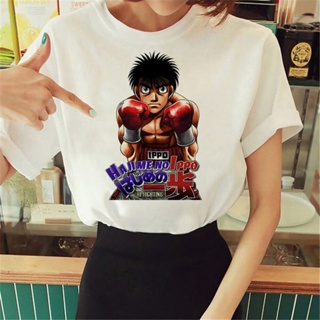 เสื้อยืด ลายการ์ตูน Hajime No Ippo สไตล์ฮาราจูกุ สําหรับผู้หญิง 2000s y2k