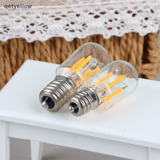 Qetyellow หลอดไฟ Led T20 2W E12 E14 หรี่แสงได้ ขนาดเล็ก 1 ชิ้น