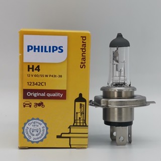 Philips H4 12342 60/55W 12754 หลอดไฟควอตซ์ ขนาดเล็ก 100/90W P43t-38