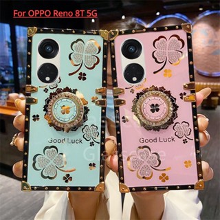 เคสโทรศัพท์มือถือ กันกระแทก พร้อมแหวนขาตั้ง ประดับเพชรเทียม สําหรับ OPPO Reno 8T Reno8T Reno8 T 8 T 5G 2023