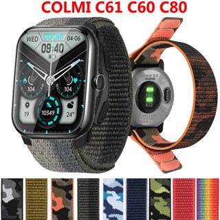 สายนาฬิกาข้อมือไนล่อน 20 มม. ปรับได้ อุปกรณ์เสริม สําหรับ COLMI C61 C60 C80