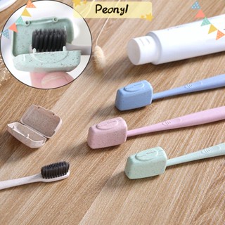 Pdony ฝาครอบแปรงสีฟัน แบบพกพา สุ่มสี สําหรับตั้งแคมป์ ท่องเที่ยว ห้องน้ํา 4/8 ชิ้น