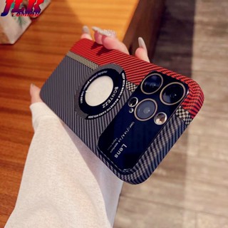 [JLK] Carbon Fiber Magnetic Matte Case For iPhone 14 13 11 12 Pro Max iphone14 Plus Coque Luxury Slim Hard PC Back Cover Fundas