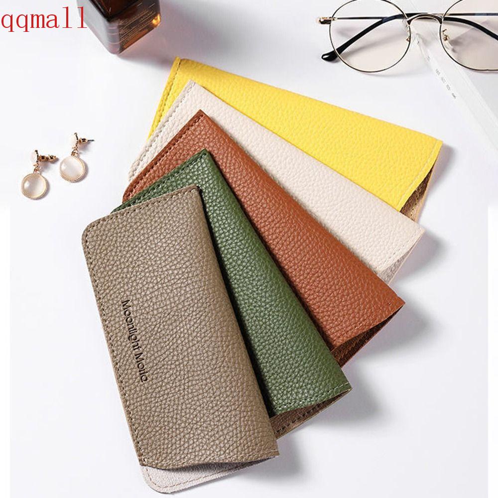 Qqmall กล่องใส่แว่นตาแฟชั่น เรียบง่าย ที่ใส่แว่นตา กล่องป้องกันแว่นตา กันน้ํา หนัง PU กระเป๋าเครื่องประดับ เคสป้องกันแว่นตา