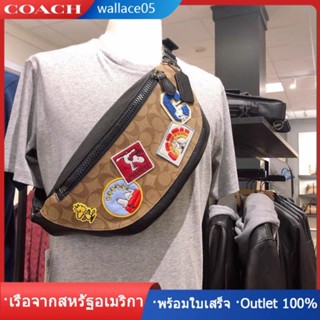 X Peanuts Warren Belt Bag SNOOPY C4028 กระเป๋าคาดอก แท้ COAC H สะพายข้างผู้ชาย