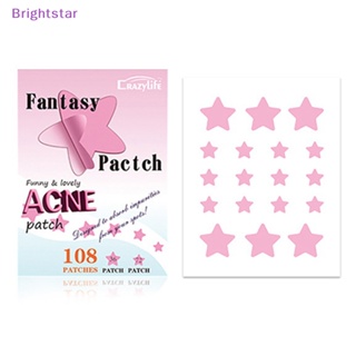 Brightstar แผ่นแปะสิว กําจัดสิวเสี้ยน ดูแลผิว 108 ชิ้น