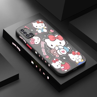 สําหรับ Samsung galaxy A31 M31 Prime เคสการ์ตูน Hello Kitty รูปแบบ บาง ขอบสี่เหลี่ยม ดีไซน์ใหม่ กันกระแทก ฝ้า ใส เคสโทรศัพท์แข็ง