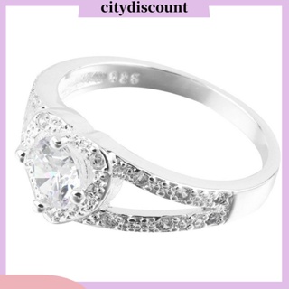 &lt;citydiscount&gt; แหวนแต่งงาน รูปหัวใจ ประดับพลอยเทียม เครื่องประดับแฟชั่น สําหรับผู้หญิง