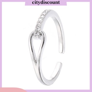 &lt;citydiscount&gt; แหวนแต่งงาน แบบกลวง สไตล์เกาหลี ญี่ปุ่น สําหรับผู้หญิง