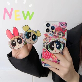 เคสโทรศัพท์มือถือ TPU นิ่ม แบบใส กันกระแทก ลายการ์ตูน The Powerpuff Girls Sweet Heart สําหรับ iPhone 14 13 12 11 Pro MAX X XS XR XS MAX 6 7 8 Plus