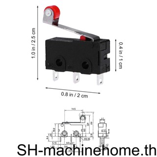 ลิมิตสวิตช์ลูกกลิ้ง KW12 CNC สําหรับเครื่องพิมพ์ 3D 20 ชิ้น