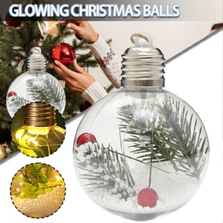 LED Christmas Ball Glow Bulb Hanging Light for Tree Party Garden Decor