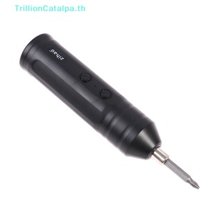 Trillioncatalpa ไขควงไฟฟ้า แบบชาร์จ Usb 3.7V ขนาดเล็ก