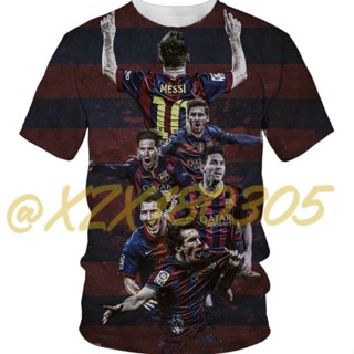 (ทั้งหมดในสต็อก Xzx180305) เสื้อยืดคอกลม แขนสั้น พิมพ์ลาย Lionel Messi 3D แฟชั่นฤดูร้อน สําหรับผู้ชาย และผู้หญิง 12