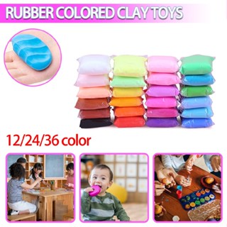 Mixed Colour Soft Oven Bake Polymer Clay Modelling Block Craft Set Kids