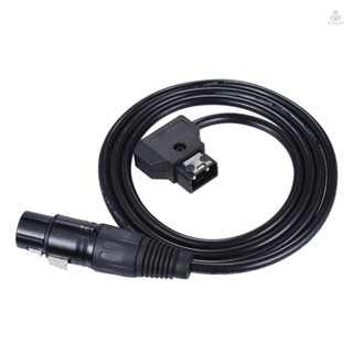 Andoer สายเคเบิลอะแดปเตอร์พาวเวอร์ซัพพลาย 100 ซม. 3.3 ฟุต D-Tap ตัวผู้ เป็น XLR 4-Pin ตัวเมีย สําหรับ V-mount แบตเตอรี่ กล้องวิดีโอ มอนิเตอร์