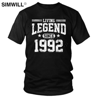 ขายดี เสื้อยืดแขนสั้น คอกลม ผ้าฝ้ายนิ่ม พิมพ์ลาย Novelty Legend Since 1992 ของขวัญวันเกิด สําหรับผู้ชาย ขายส่ง 808565