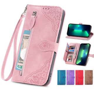 เคสโทรศัพท์มือถือหนัง ฝาพับ ลายนูน พร้อมช่องใส่บัตร และขาตั้ง คุณภาพสูง สําหรับ TCL 40 40X 40R 4X 405 406 XE SE Stylus 5G 4G