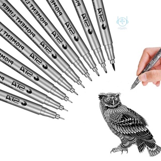 [mjia] ปากกาหมึกซึม 9 Micro-Pen กันน้ํา สําหรับวาดภาพระบายสีน้ํา การ์ตูนอนิเมะ มังงะ สํานักงาน เอกสาร อุปกรณ์วาดภาพศิลปะ