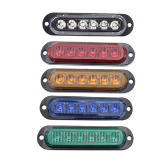 ไฟท้าย Led 6 ดวง 12V-24V สีเหลือง ขาว แดง เขียว น้ําเงิน สําหรับติดรถยนต์ รถบรรทุก รถพ่วง