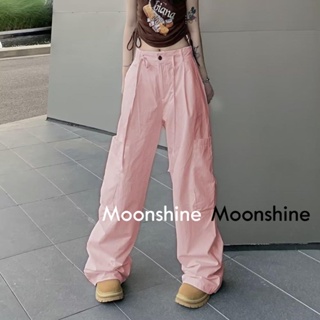 Moon  กางเกงขายาว คาร์โก้ กางเกง เชือกอเมริกันคลาสิค Cargo pants 2023 NEW ทันสมัย Stylish High quality พิเศษ A90M08M 36Z230909