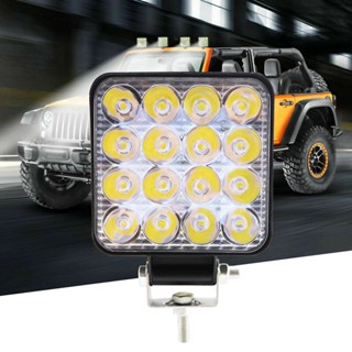 ไฟสปอตไลท์ LED 16 ดวง 12V 24V 48W 1000LM สําหรับติดรถยนต์ SUV Off-road 1 ชิ้น