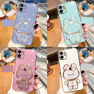 เคส For Apple iPhone 11 Pro Max เคส iPhone 6 Plus Case iPhone 6S Plus เคส iPhone 7 8 Plus เคส iPhone SE 2022 เคสโทรศัพท์มือถือ ลายการ์ตูนกระต่ายน่ารัก พร้อมกระจก สําหรับ