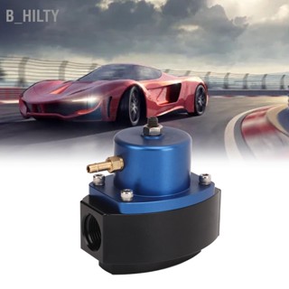 B_HILTY ตัวปรับแรงดันน้ำมันเชื้อเพลิง 15 ถึง 65 Psi 1/8in NPT 8AN Inlet Outlet Black Anodized 12-846 สำหรับระบบเชื้อเพลิง