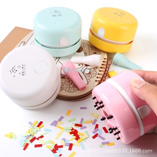 เครื่องดูดฝุ่นตั้งโต๊ะ Mini Cleaner เศษยาง Keyboard Cleaner Purification Automatic Dust Suction Machine Sweeper Home Cleaning Tools TH