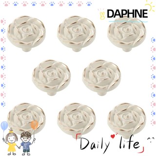 DAPHNE ลูกบิดประตูตู้เสื้อผ้า เฟอร์นิเจอร์ โต๊ะเครื่องแป้ง ลายดอกกุหลาบ สไตล์วินเทจโบราณ