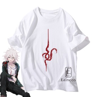 เสื้อยืดแขนสั้นลําลอง ผ้าฝ้าย พิมพ์ลายอนิเมะ Danganronpa Komaeda Nagito สีขาว สําหรับผู้ชาย และผู้หญิง