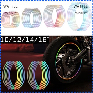 Wattle สติกเกอร์เทป 16 แถบ 10 12 14 18 นิ้ว สําหรับติดขอบล้อรถจักรยานยนต์