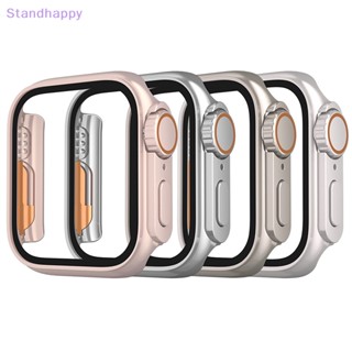 Standhappy ใหม่ เคสกันชนหน้า หลัง แบบแข็ง PC สําหรับ IOS Watch 44 มม. 45 มม. iwatch 8 7 6 5 4