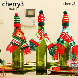 Cherry3 ฝาครอบขวดไวน์ ลายกวางเรนเดียร์ สําหรับงานปาร์ตี้