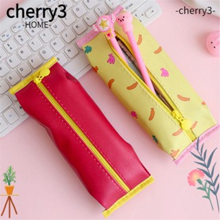 Cherry3 กระเป๋าดินสอ กันน้ํา จุของได้เยอะ แบบเรียบง่าย สไตล์เกาหลี