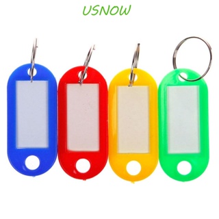 Usnow พวงกุญแจป้ายแท็ก พลาสติก สุ่มสี สําหรับฝึกซ้อมกระเป๋า 10 ชิ้น