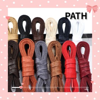 Path เชือกผูกรองเท้าบูท เชือกผูกรองเท้า หนังแบน กันน้ํา 160 ซม. 4 คู่ DIY