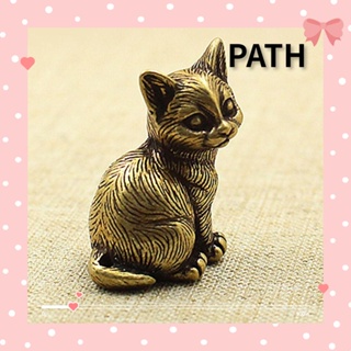 PATH ฟิกเกอร์รูปปั้นแมว ขนาดเล็ก สไตล์เรโทร สร้างสรรค์ ของขวัญ สําหรับตกแต่งบ้าน