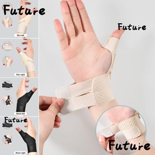 FUTURE ปลอกหุ้มข้อมือ บรรเทาอาการปวดนิ้วหัวแม่มือ ยืดหยุ่น ปรับได้ สีดํา สําหรับเอ็นอักเสบ