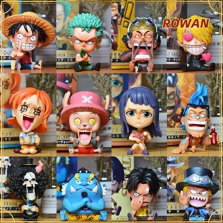 Row โมเดลฟิกเกอร์ Pvc One Piece Luffy Zoro Q เวอร์ชั่น Sanji Nami Usopp Ace ขนาด 10 ซม. สําหรับตกแต่งรถยนต์